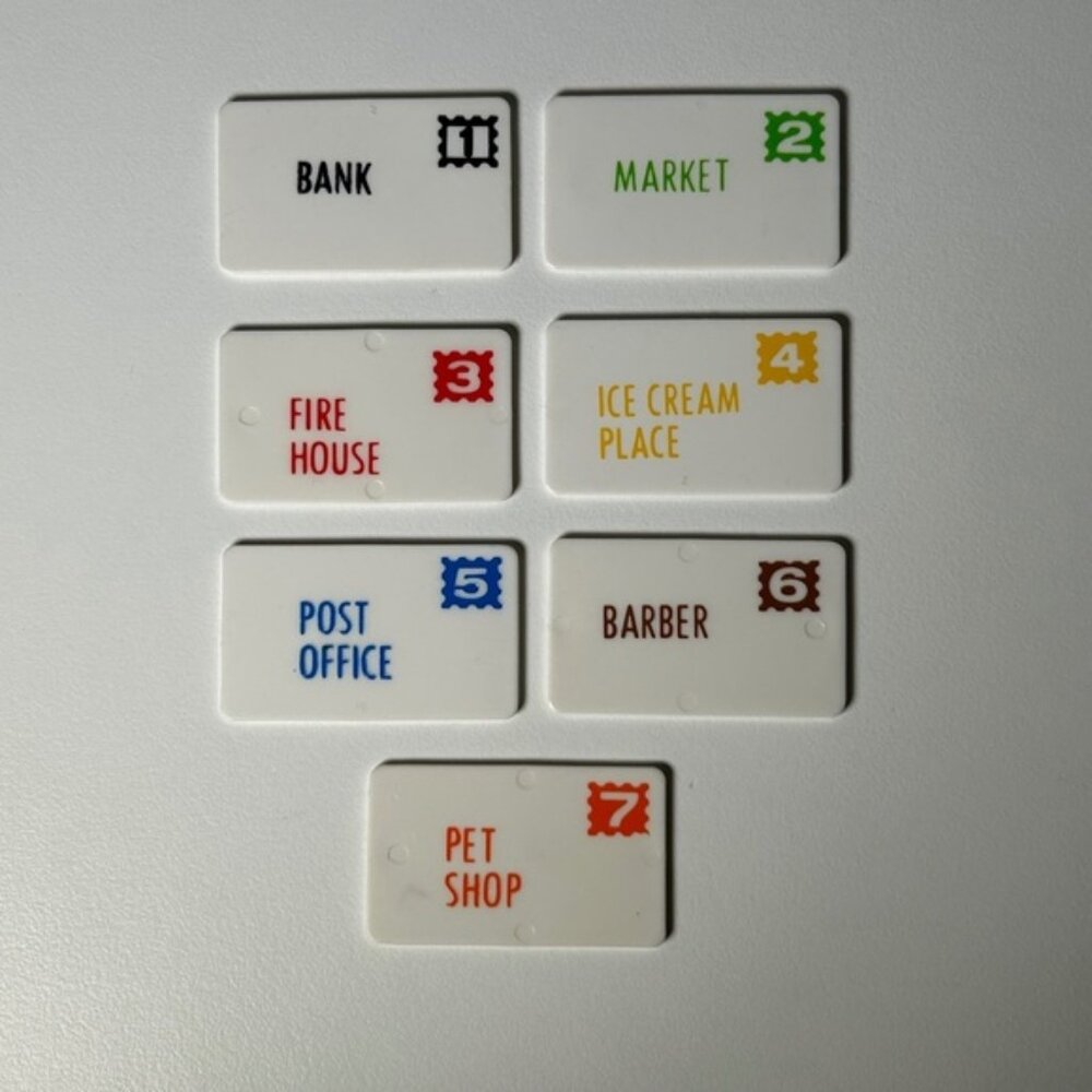 Vintage Fisher Price #2500 Play Family Main Street Biness Mail Complete Set B9